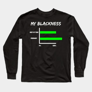 My Blackness Chart Black History Month Long Sleeve T-Shirt